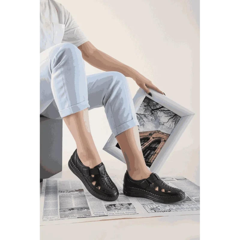 کفش طبی دست دوز پد خارپاشنه دار کد 3024